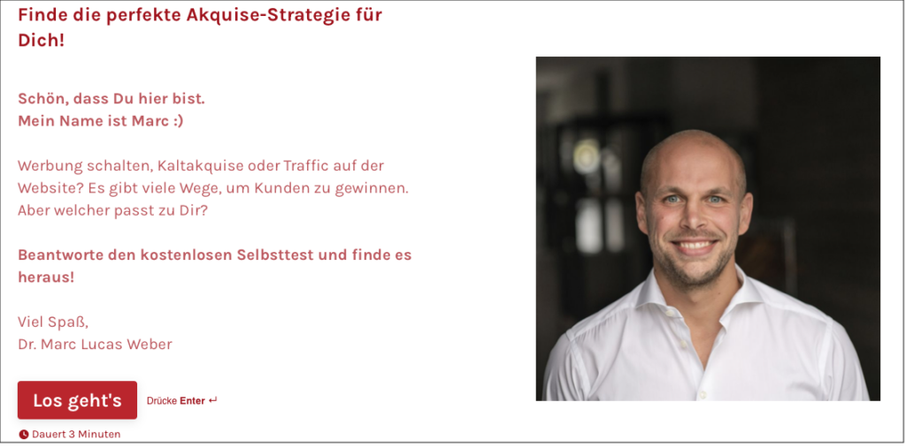 Selbsttest perfekte Akquise-Strategie