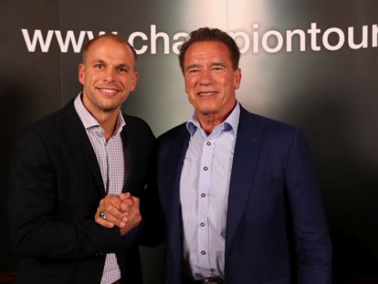 Arnold Schwarzenegger, Marc Lucas Weber, klein Arnold Schwarzenegger, Marc Lucas Weber, klein
